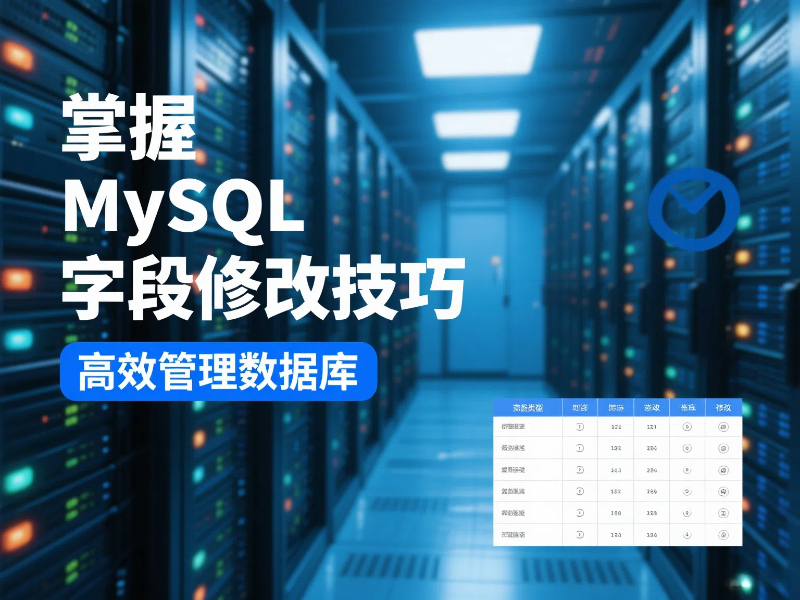 搞懂 MySQL 怎么改字段类型及内容，提升数据库管理效率